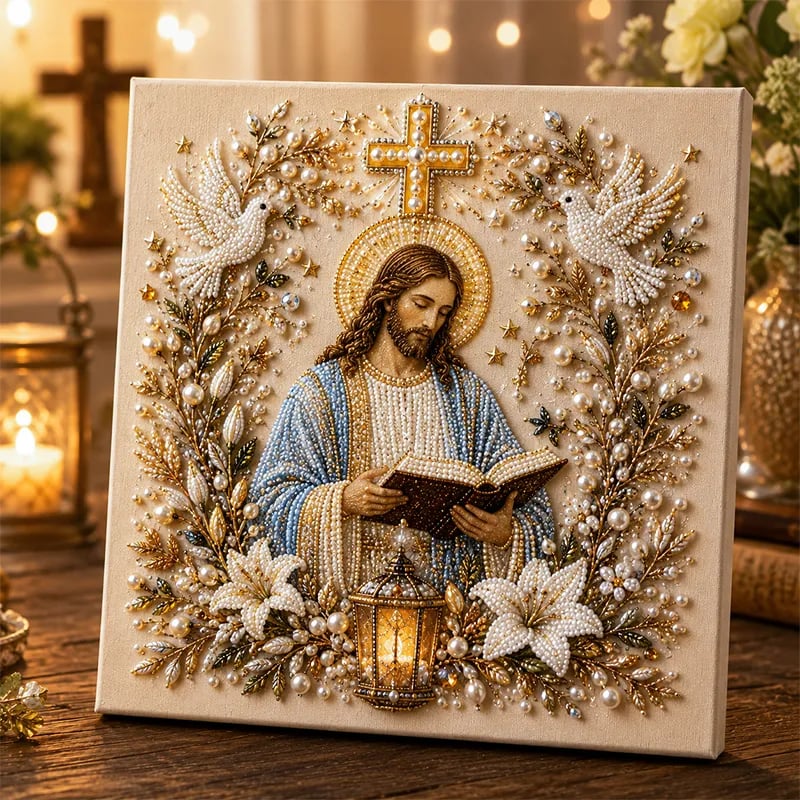 🔥 Last Day 75% OFF – ✝️ DIY Jesus Pearl Art Kit | 3D Pearl-Style Christian Artwork for Prayer Corners & Faith Gifts (📦Buy 3 Free Shipping)
