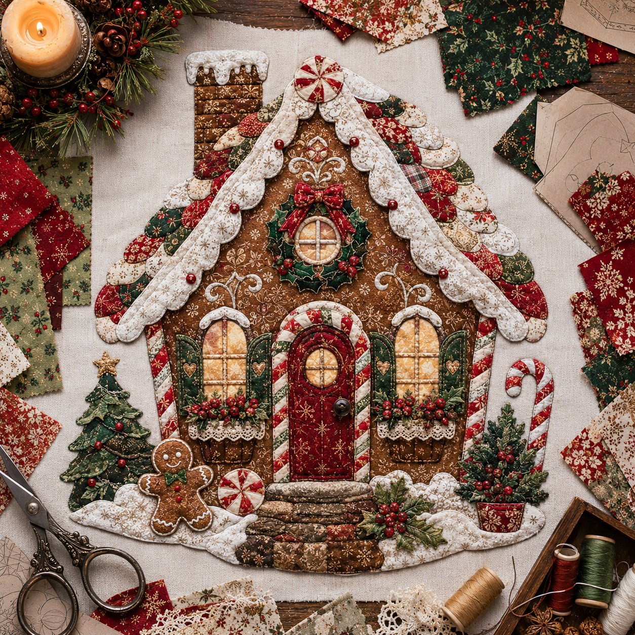 🎅Christmas Patchwork Fabric DIY Decor Kit