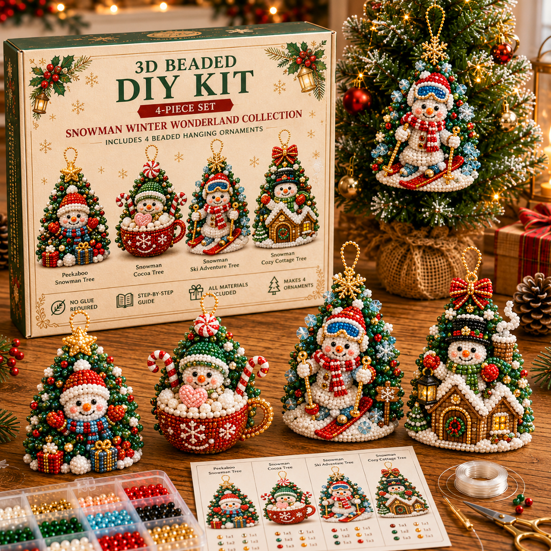 🔥Limited time 70% OFF -🎄 3D Beaded Christmas Tree Ornament DIY Kit (🧘Relaxing & Beginner-Friendly)