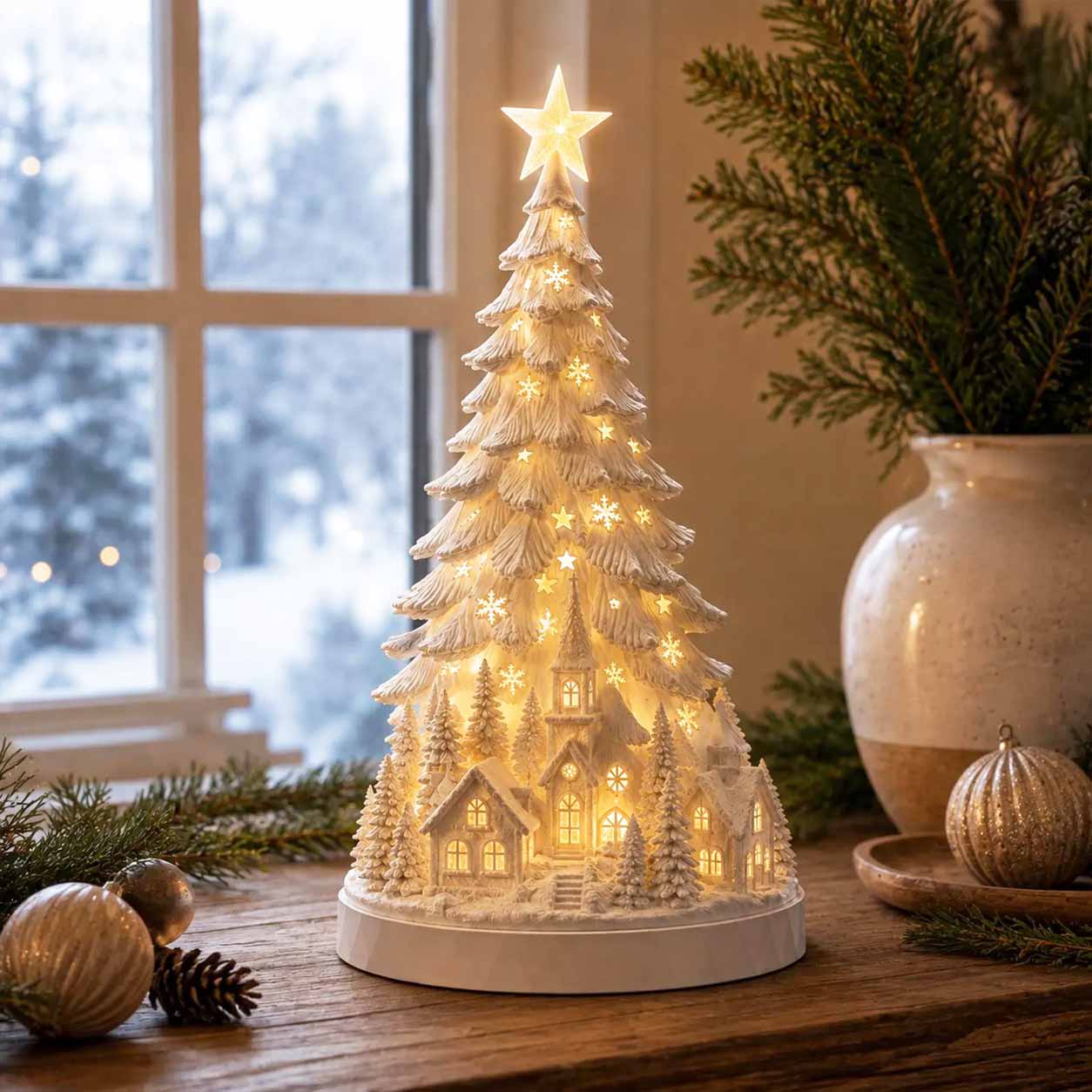 🏠Last Day 60% OFF -Christmas Village Tree Lamp