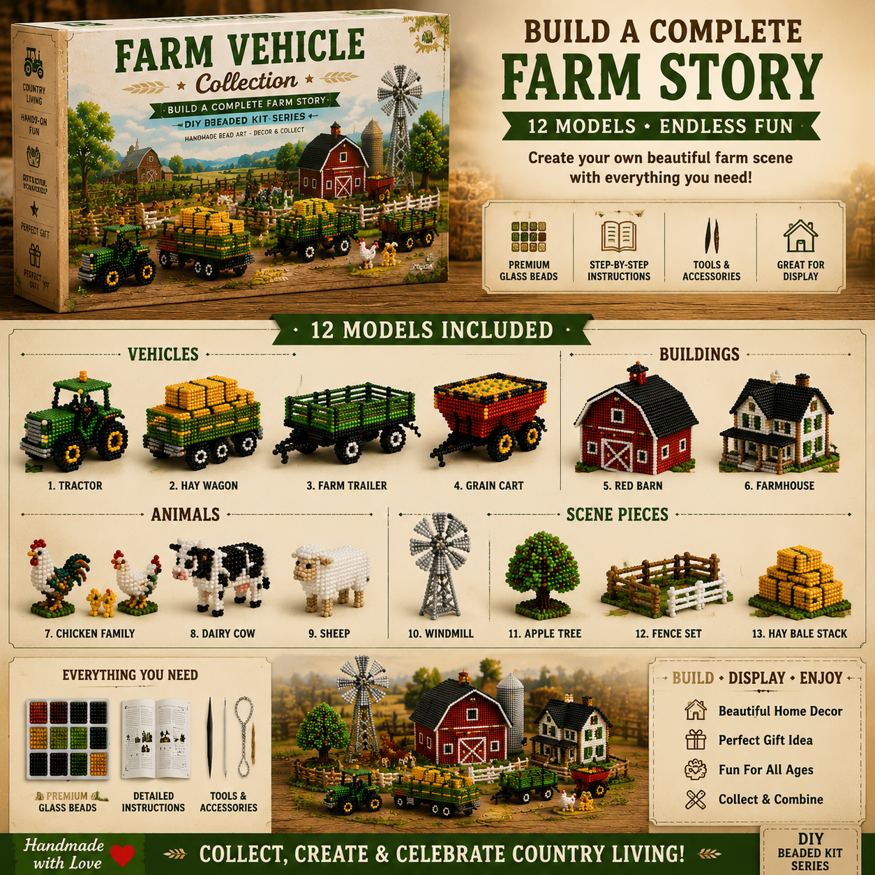 🧵 Great American Journey Collection —— DIY Build Five Timeless Worlds, One Bead At A Time ✨