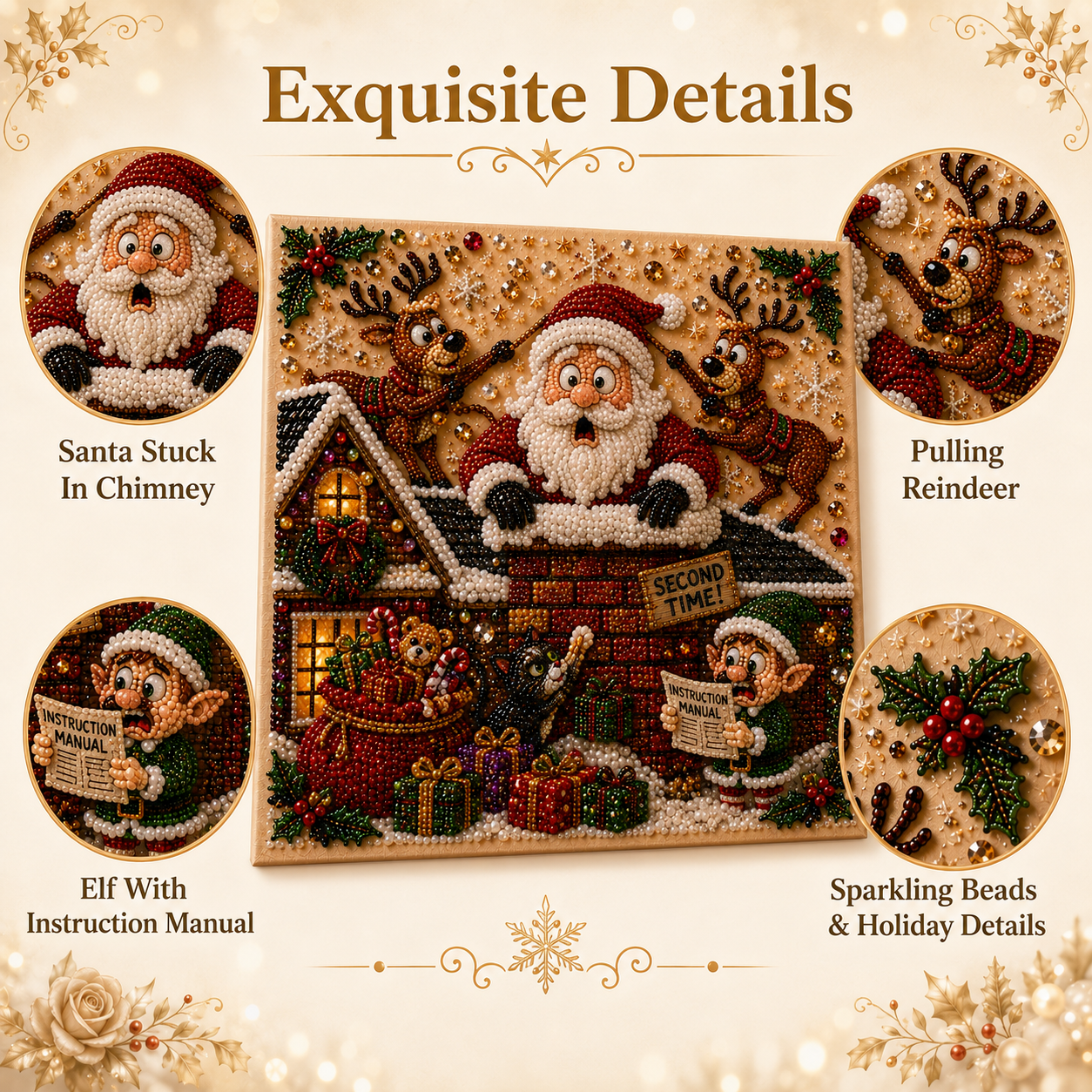 🎄 Absurd Christmas Moments Pearl Art Kit