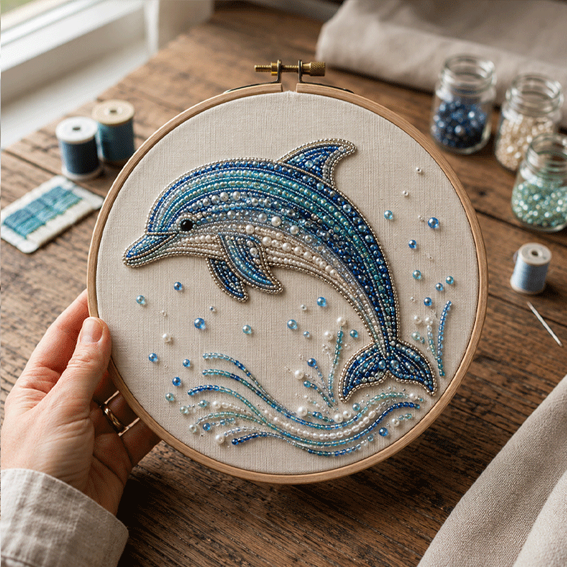 🔥50% Off Last Day - BUY 3 GET 1 FREE🐙Ocean-Themed Bead Embroidery Kit