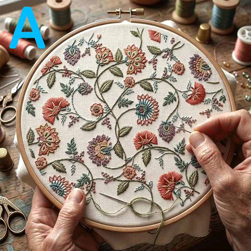 🔥49% Off Last Day 🌸Floral Series Hand Embroidery Kit (📦Buy 3 Free Shipping)
