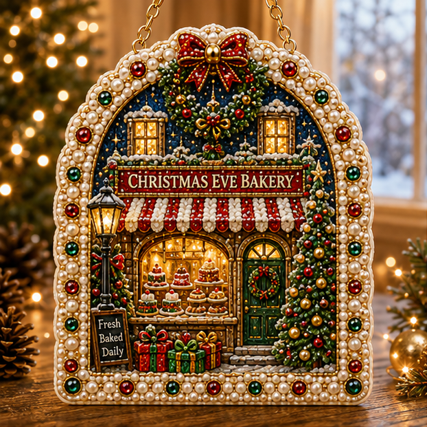 🎅✨DIY Jeweled Christmas Story Window Hanging Ornament Kit