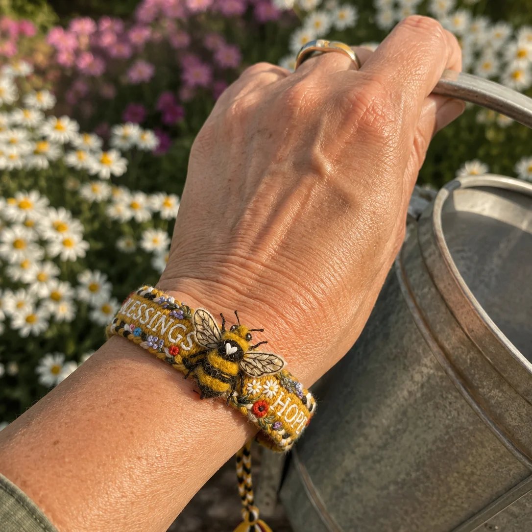 Blessings & Hope 2026 Limited Edition Handmade Honey Bee Woven Bracelet