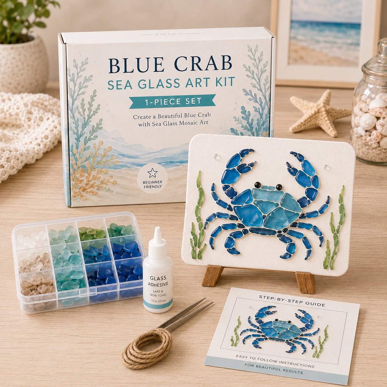 🌸🙏💖Sea Glass Art Kit – Create Stunning Mosaic Masterpieces at Home 🐢🌸🙏💖
