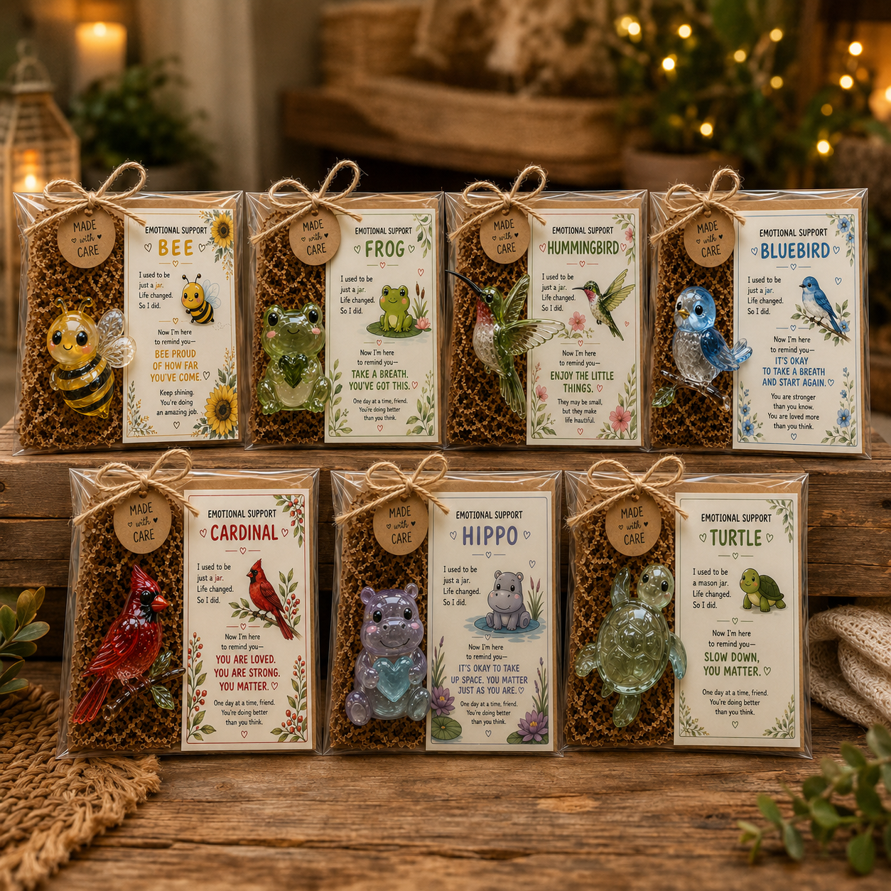 💛 Emotional Support Glass Animal Gift – A Little Reminder You Matter.