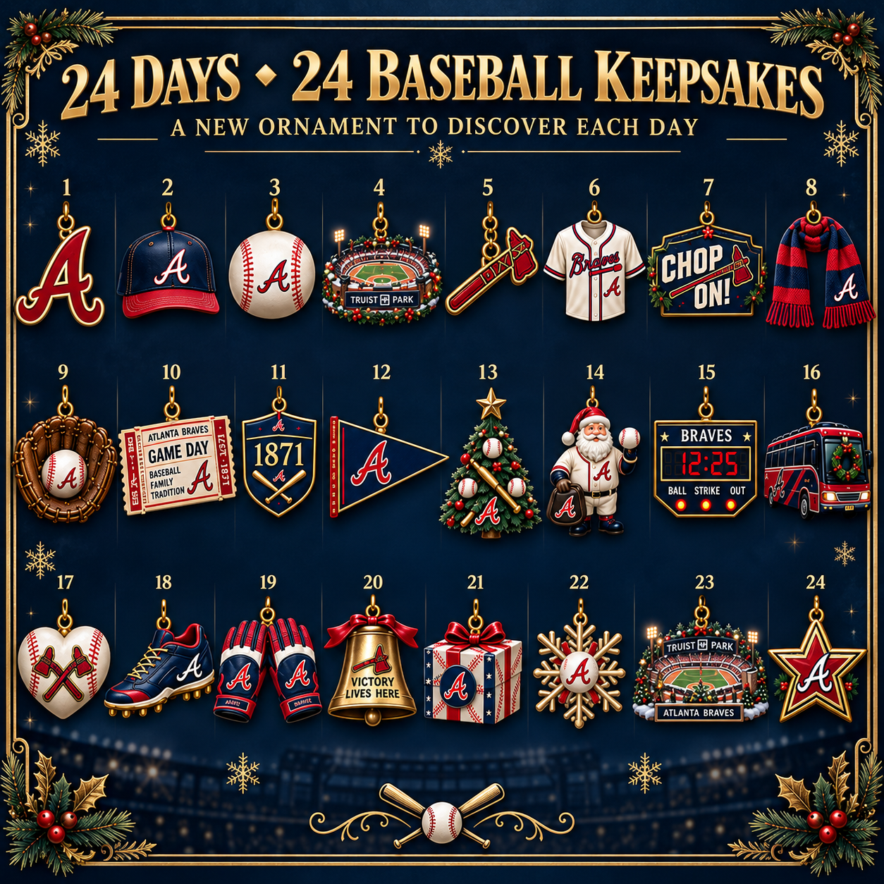 🎄 Chop On! Baseball Christmas Advent Calendar