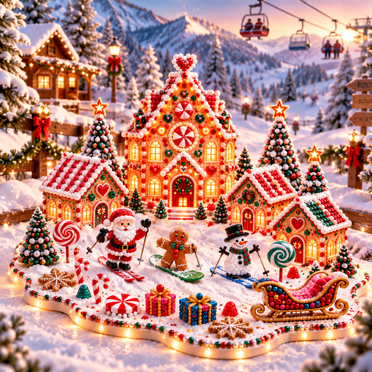 Last Day 70% OFF –✨🔥 Sparkling Christmas Church DIY Gem Art Kit