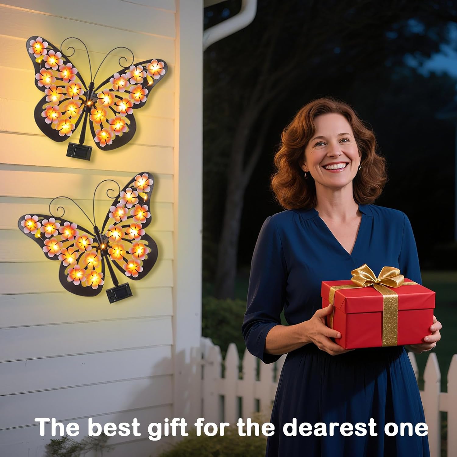 🔥Last Day 60% OFF🔥Solar Lights Outdoor Metal Butterfly Wall Decor