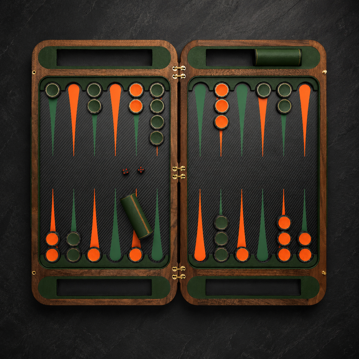 Carbon Fiber Backgammon Set | Luxury Collector’s Edition Board Game