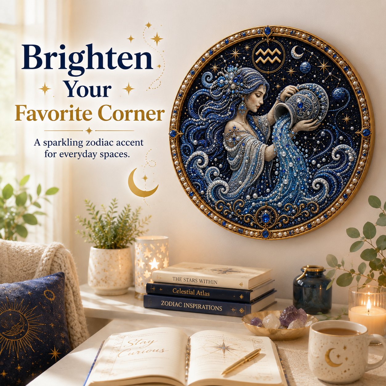 🔥 12 Zodiac Signs Pearl Art Kit ♈🌙