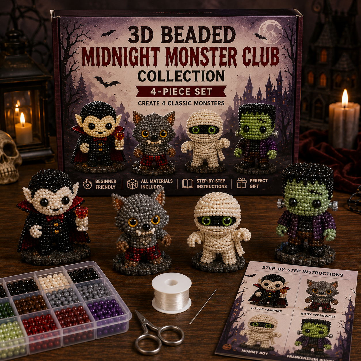 ⚡ LAST CHANCE! 60% OFF ENDS TONIGHT 🎃Halloween Beaded Craft Friends Kit