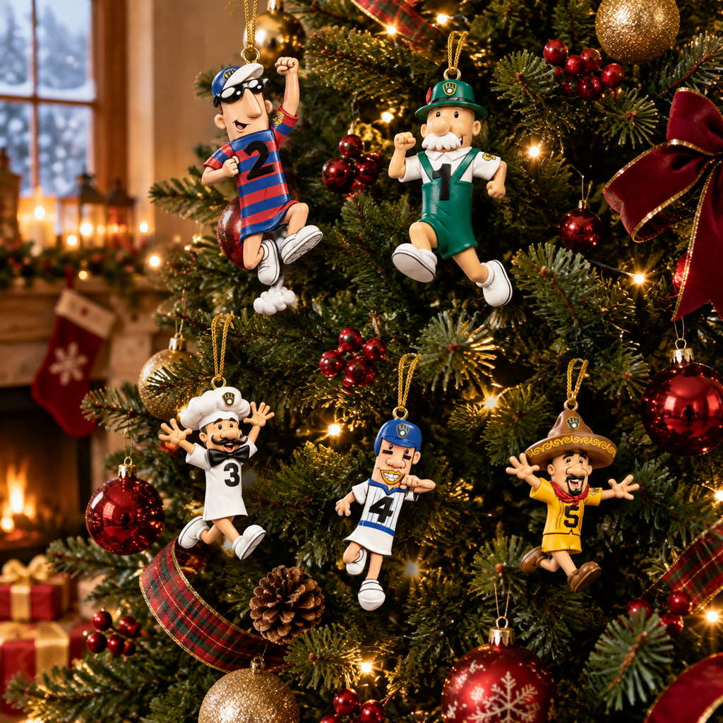 Brewers Famous Racing Sausages Ornament Set
