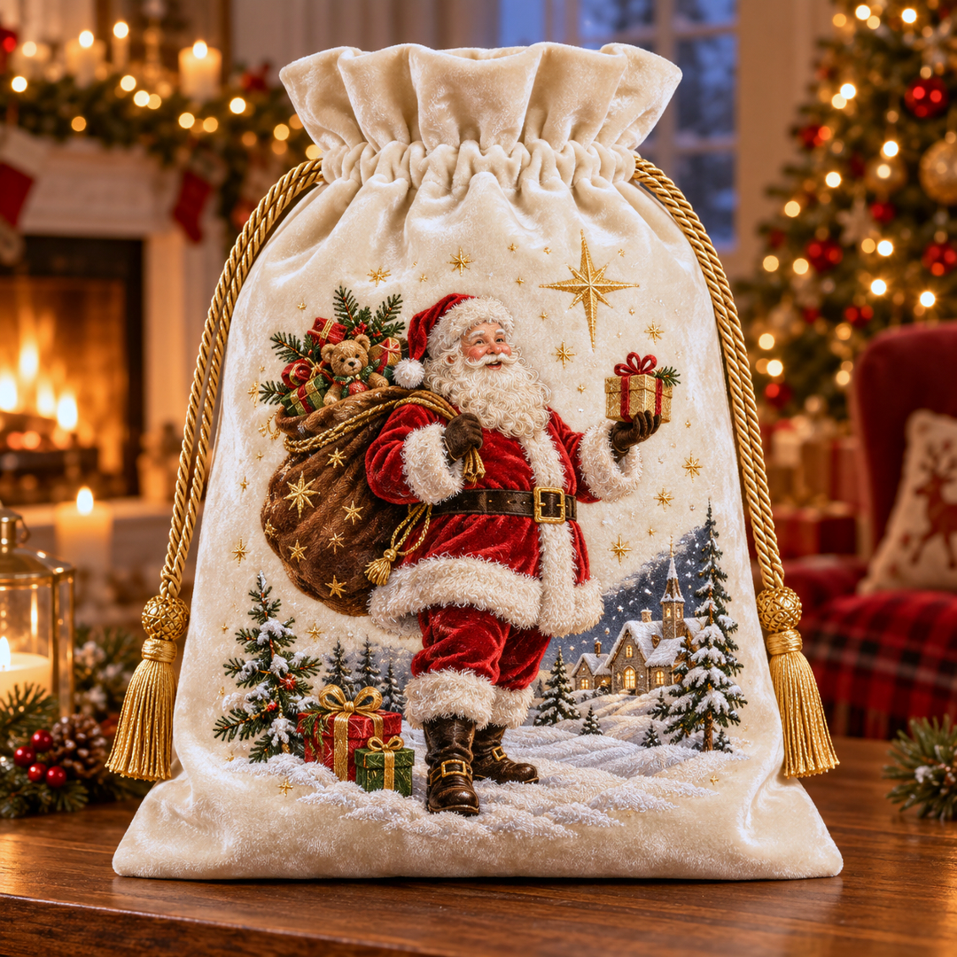 🔥Last 40pcs🎉-🎁 Premium Soft Velvet Christmas Gift Sack🎄