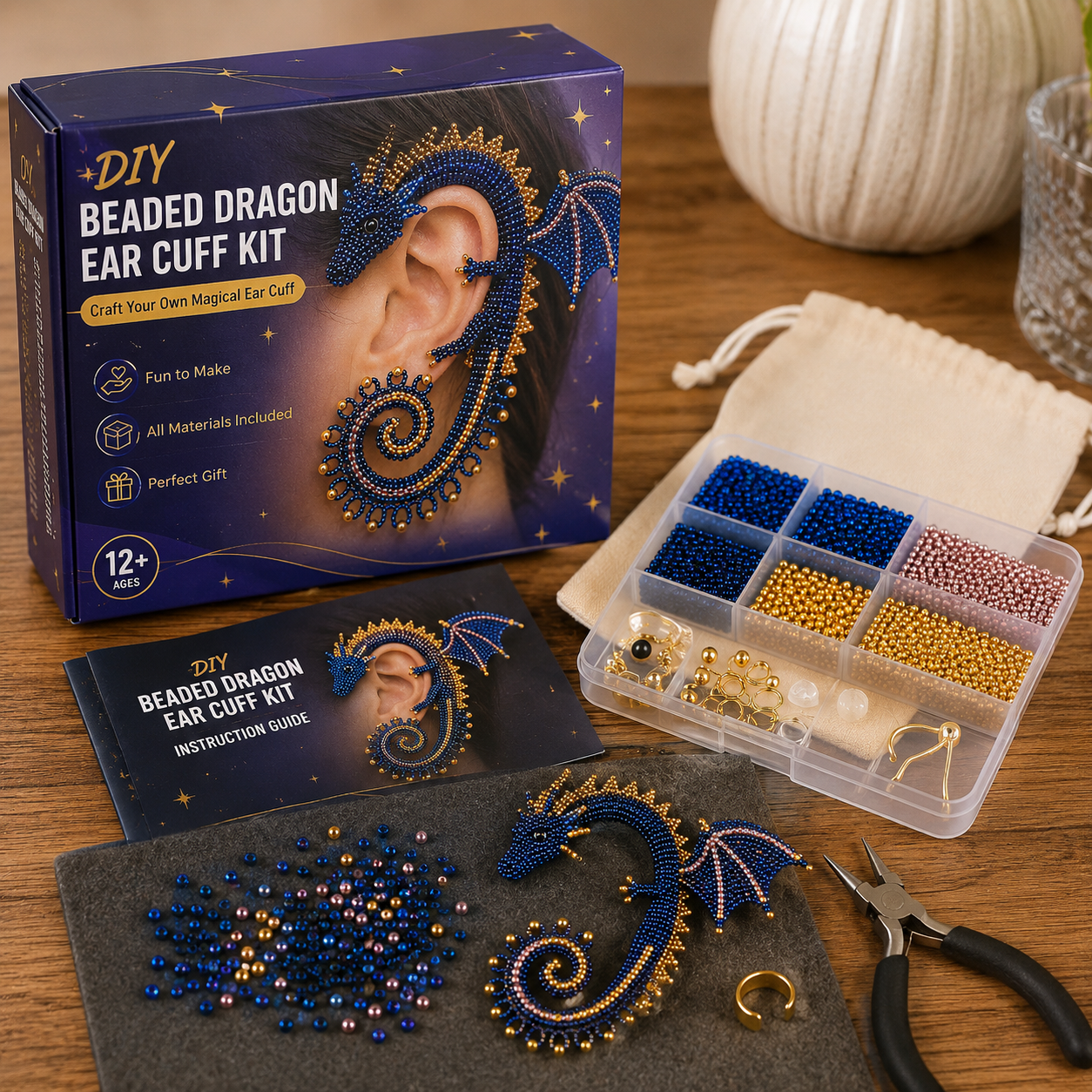 DIY Beaded Dragon Ear Cuff Kit