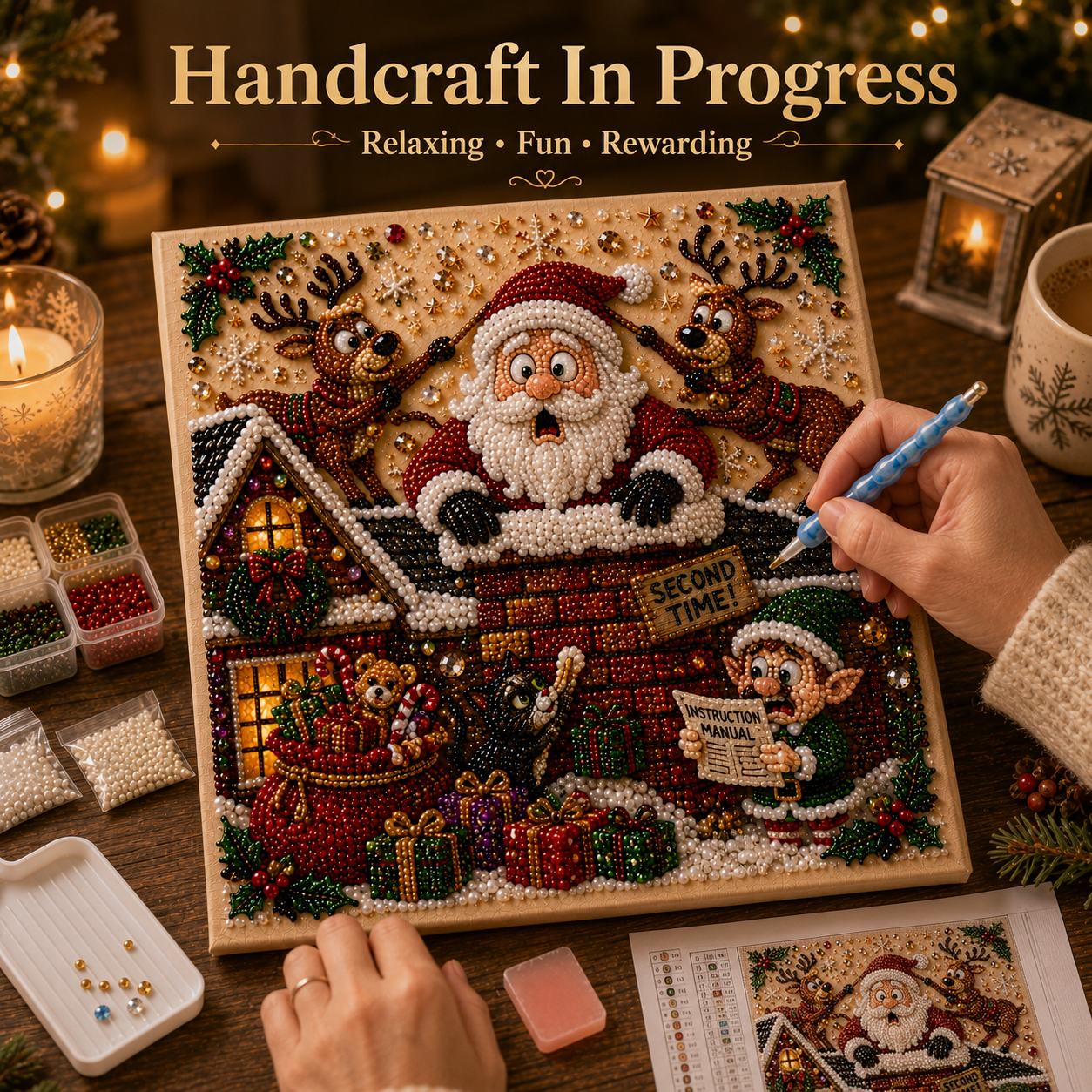 🎄 Absurd Christmas Moments Pearl Art Kit