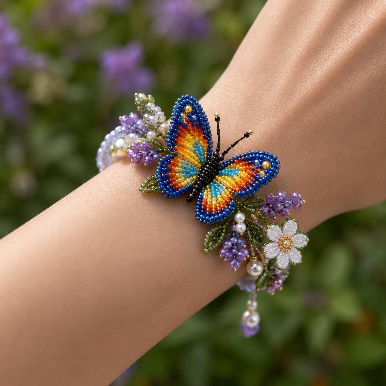 DIY Beaded Nature Bracelet Kit Bird, Fox & Butterfly Bracelet Making Kit