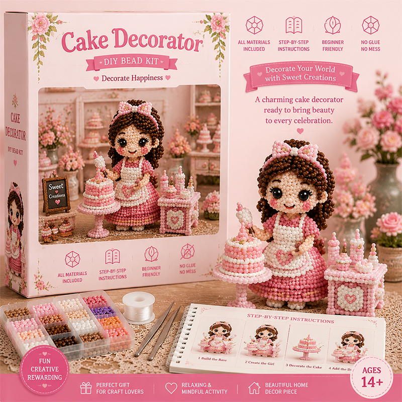 🧵 Hobby Collection – 4-Piece DIY Beaded Craft Kit 🎨