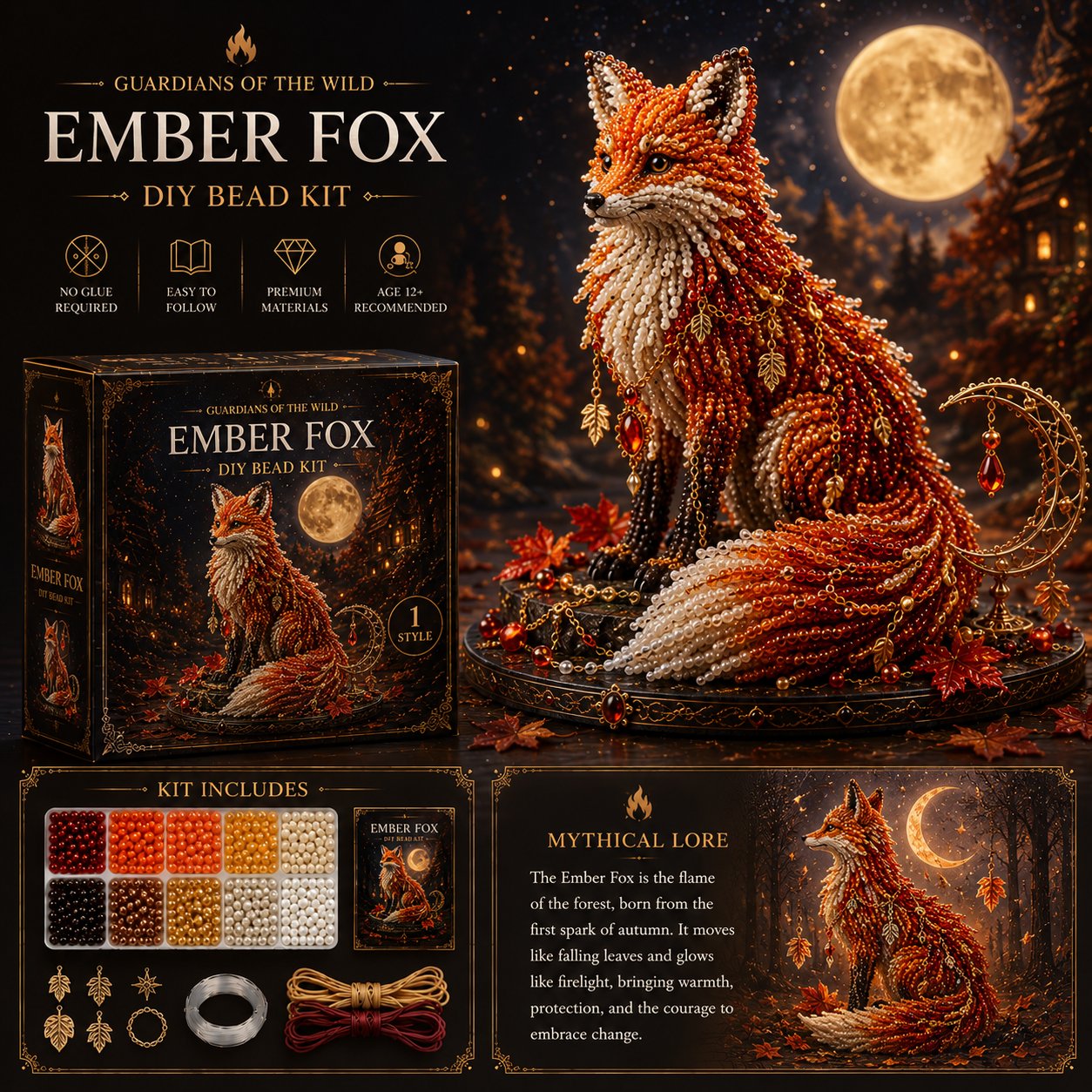 🔥Last Day 49% OFF🎁3D Animal Guardian DIY Bead Kit Collection