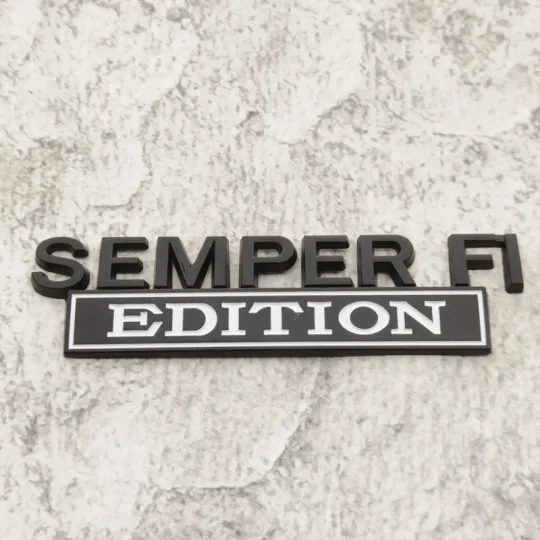 SEMPER FI EDITION Car Emblem Metal Badge