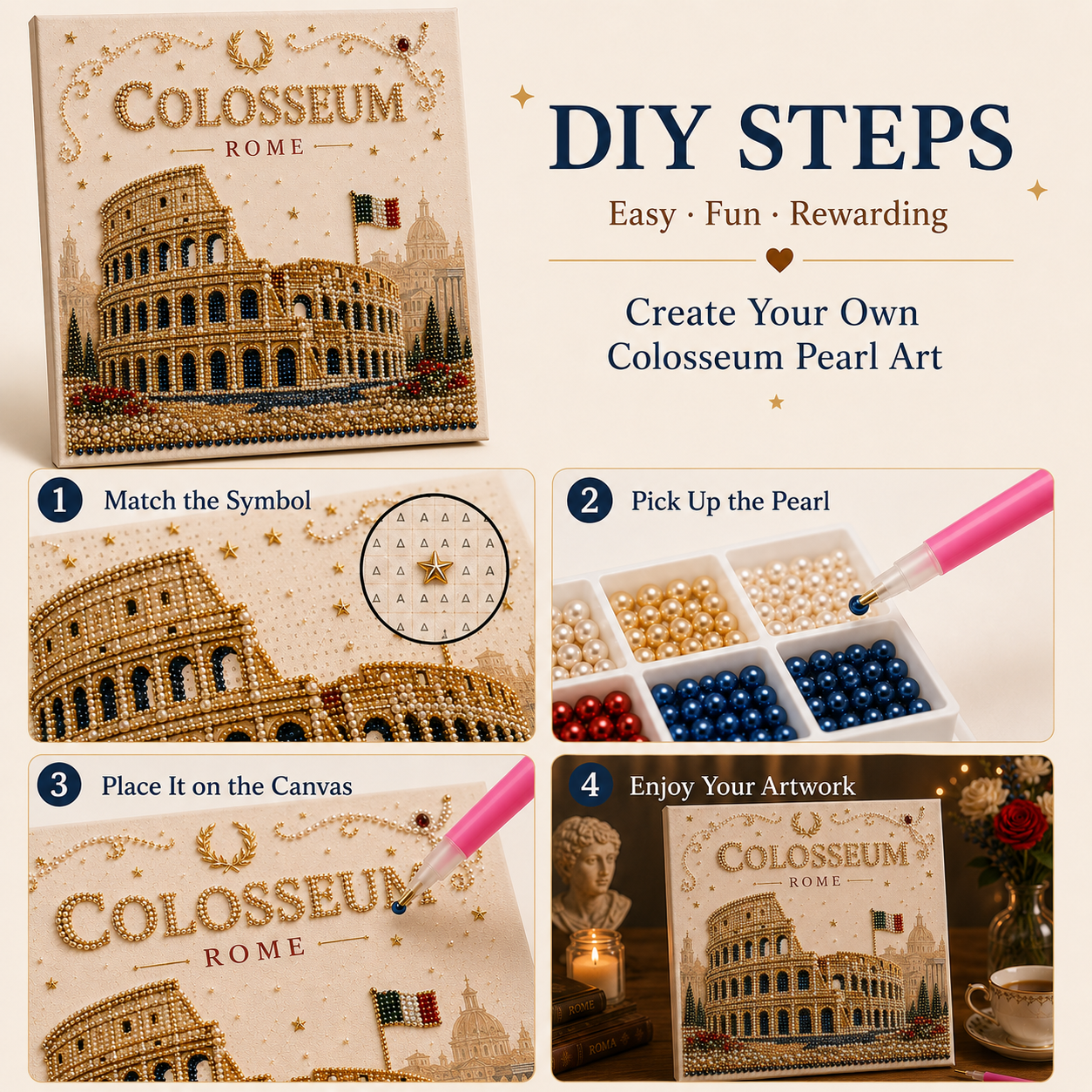 🌍 World Landmark DIY Bead Art Kit