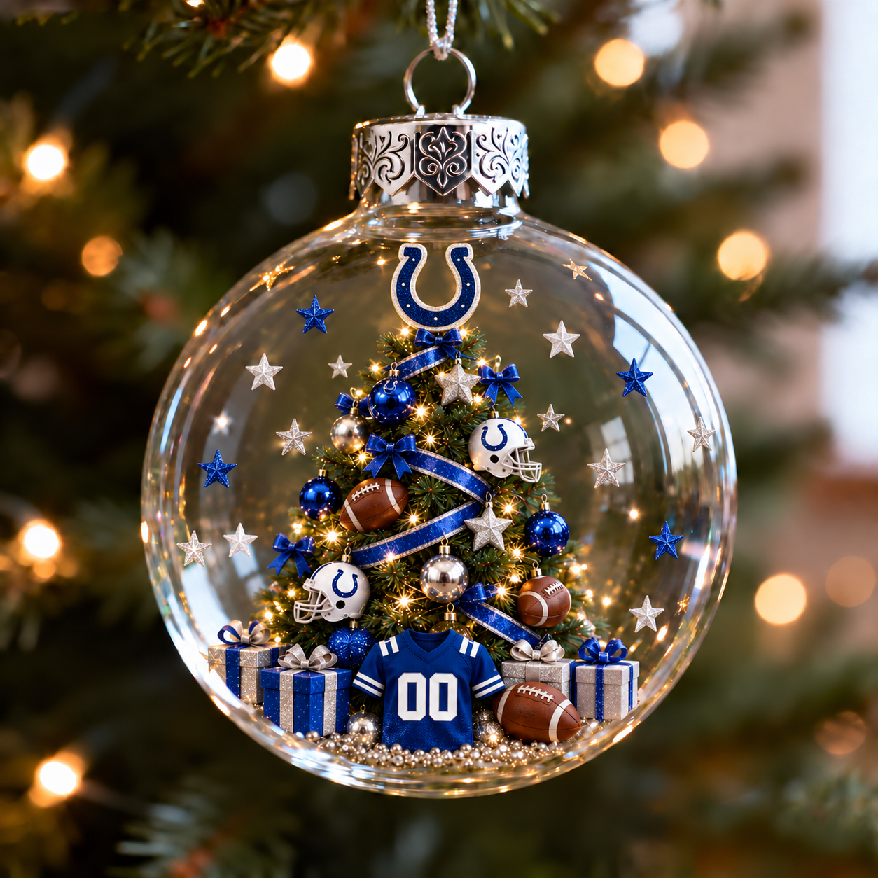 🎄 32-Team Football Christmas Tree Light-Up Ornament