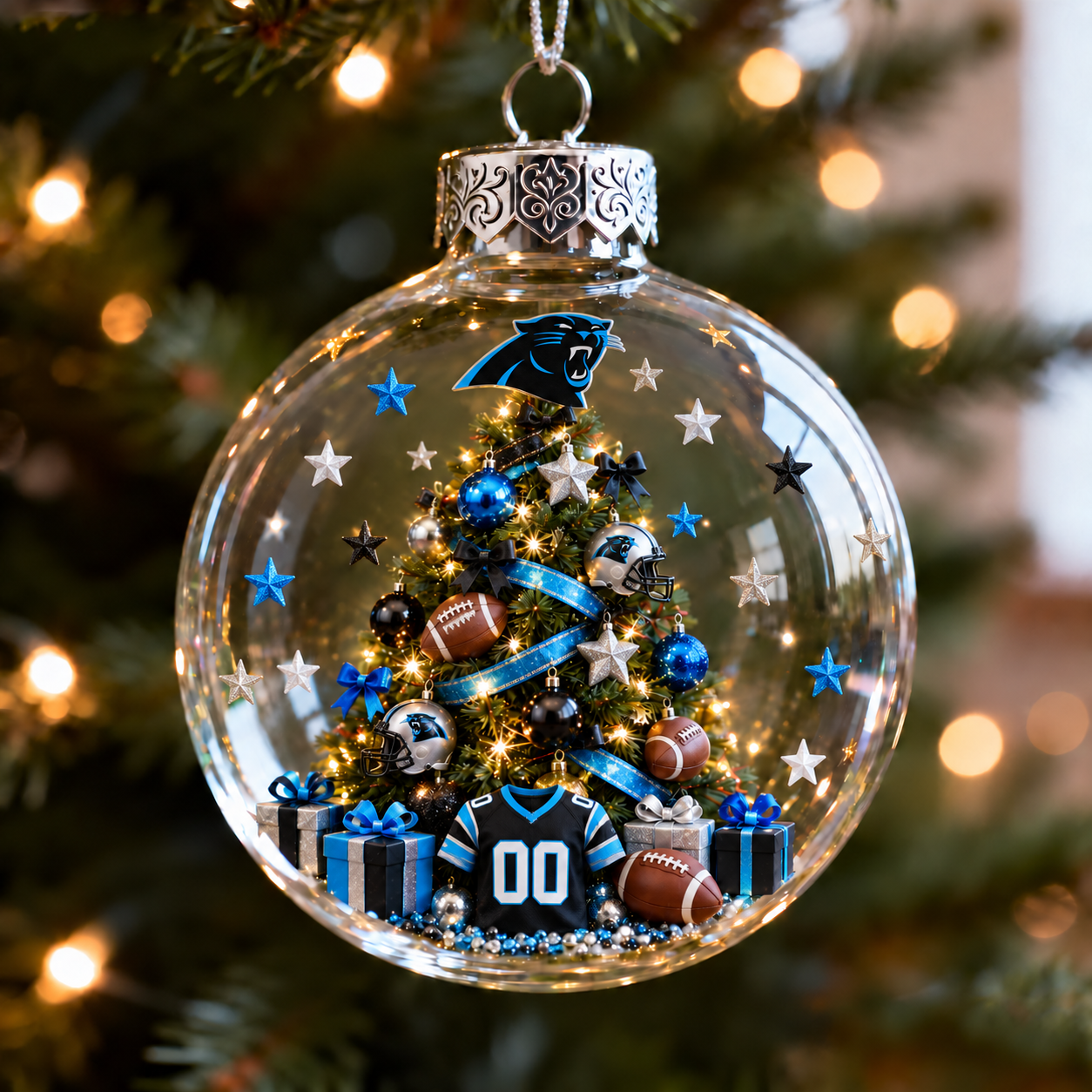 🎄 32-Team Football Christmas Tree Light-Up Ornament