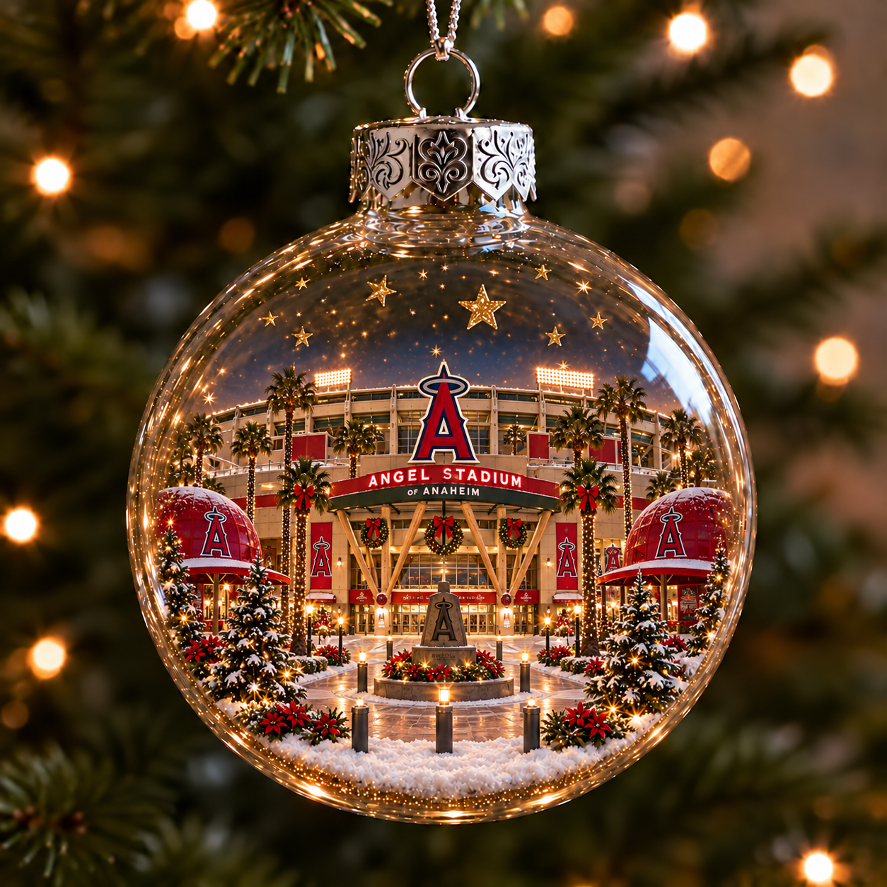 ⚾✨ Bring the Ballpark Home — Light-Up Baseball Stadium Christmas Ornament