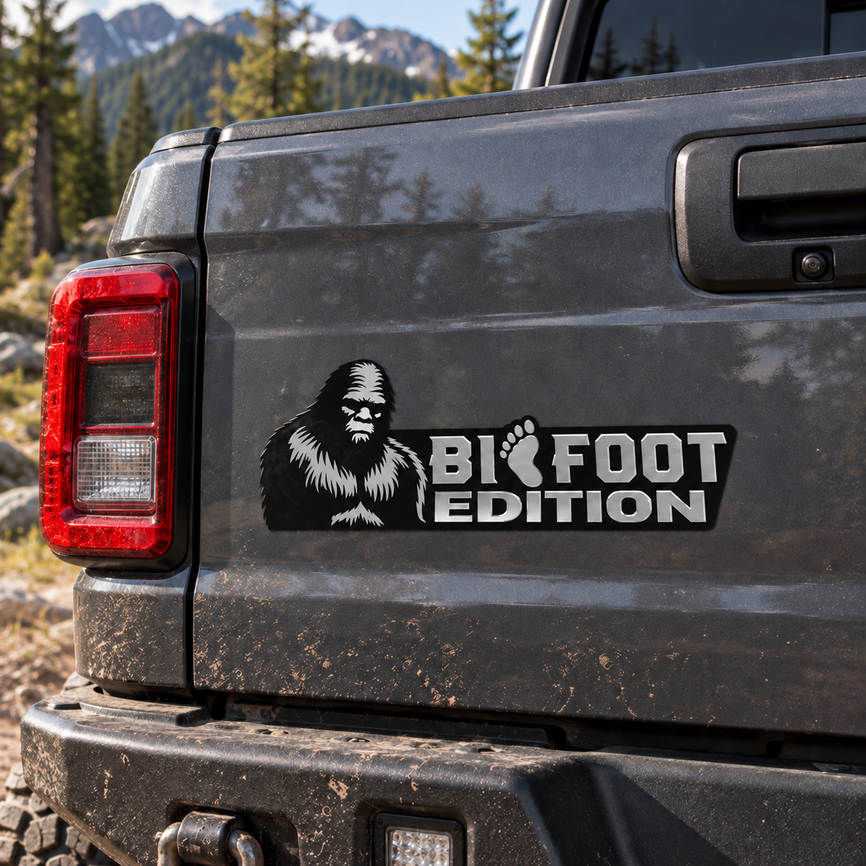 Bi🫈foot Edition Tailgate Emblem – Sasquatch Truck Decor