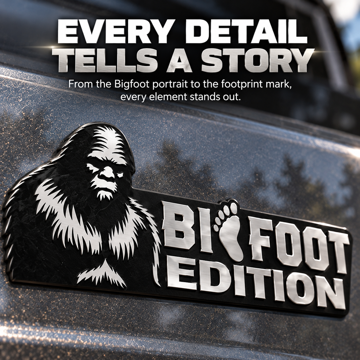 Bi🫈foot Edition Tailgate Emblem – Sasquatch Truck Decor