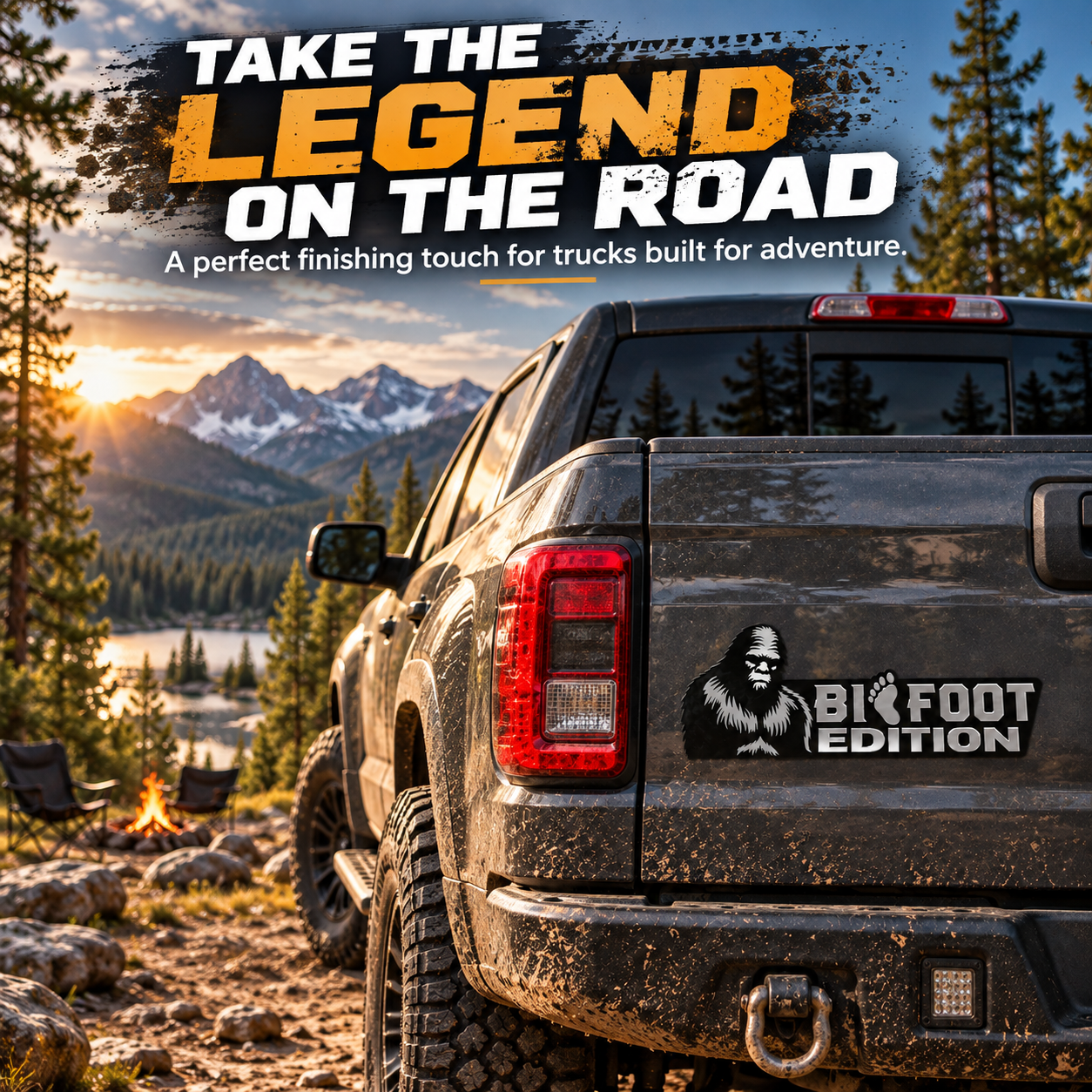 Bi🫈foot Edition Tailgate Emblem – Sasquatch Truck Decor