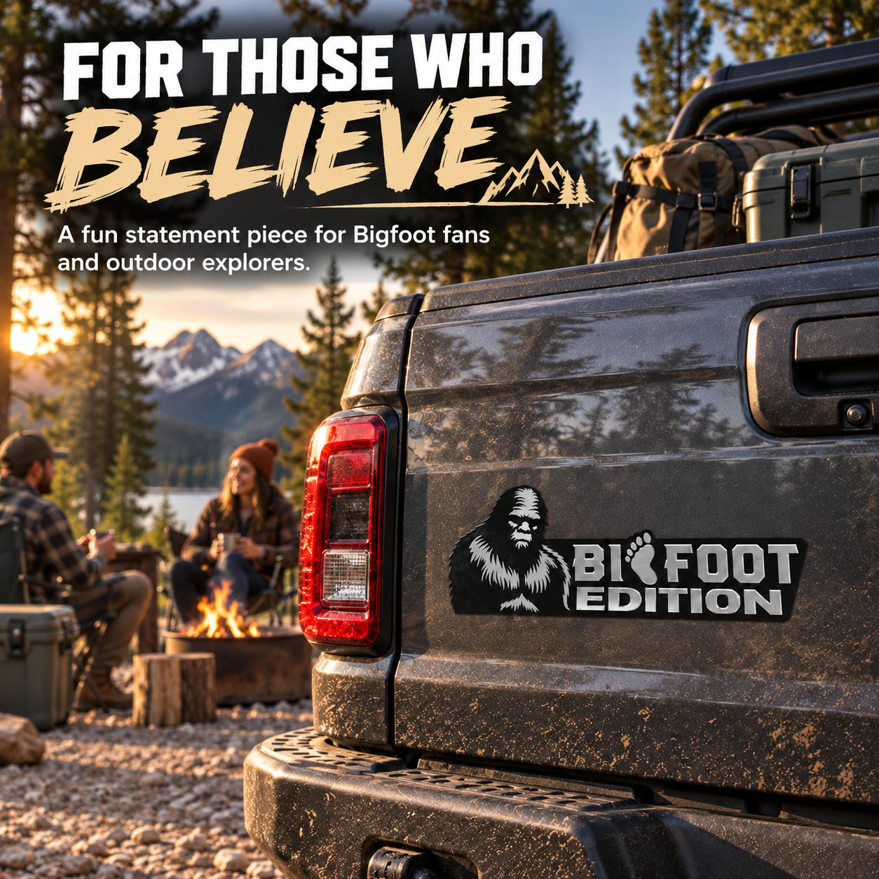 Bi🫈foot Edition Tailgate Emblem – Sasquatch Truck Decor