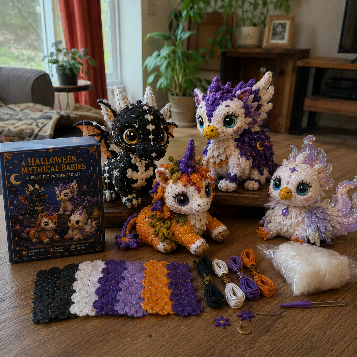 Halloween Friends 4 Piece DIY Patchwork Kit Collection 🎃🧵