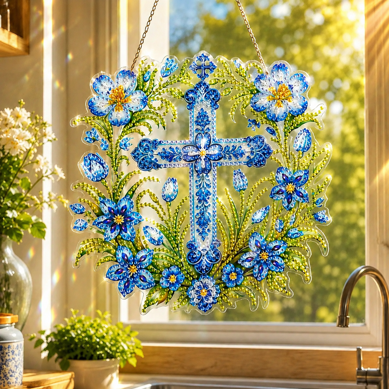 ☀️LAST DAY 70% OFF🌈 - Hummingbird Diamond Art Hanging Ornament Kit