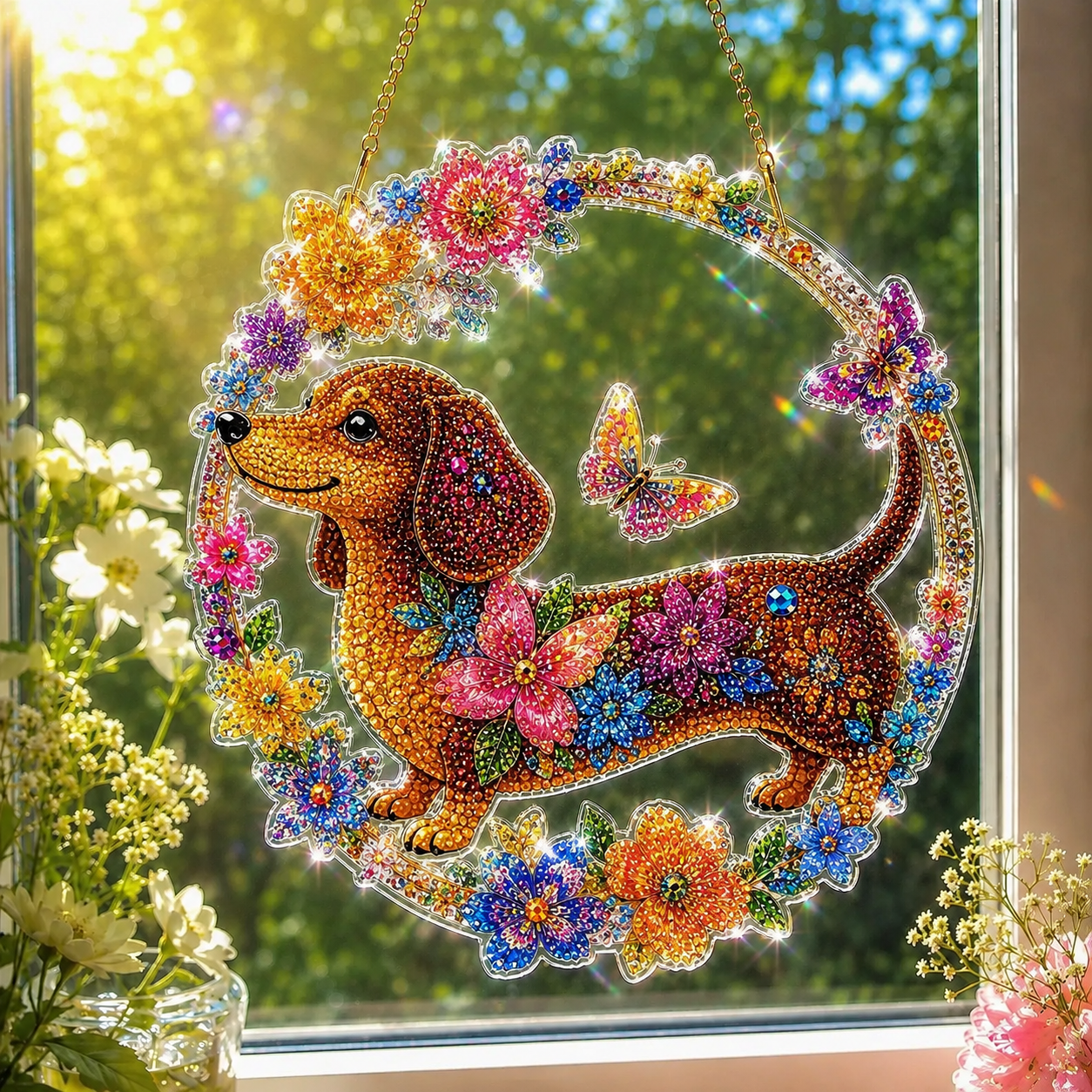 ☀️LAST DAY 70% OFF🌈 - Hummingbird Diamond Art Hanging Ornament Kit