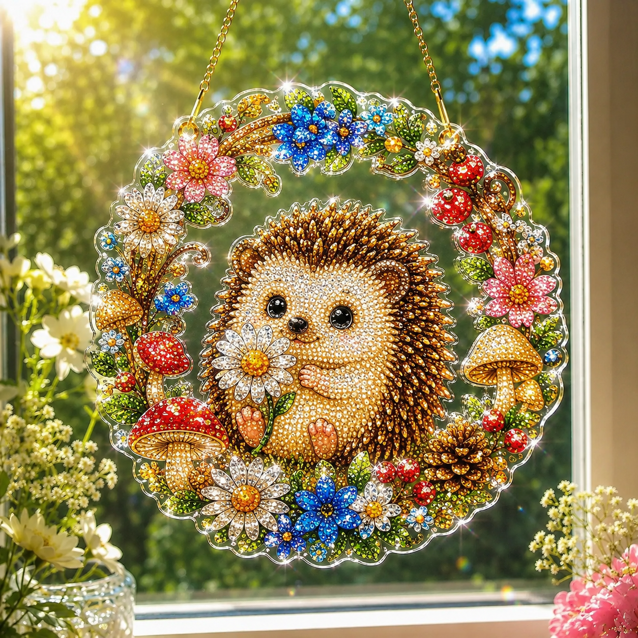 ☀️LAST DAY 70% OFF🌈 - Hummingbird Diamond Art Hanging Ornament Kit