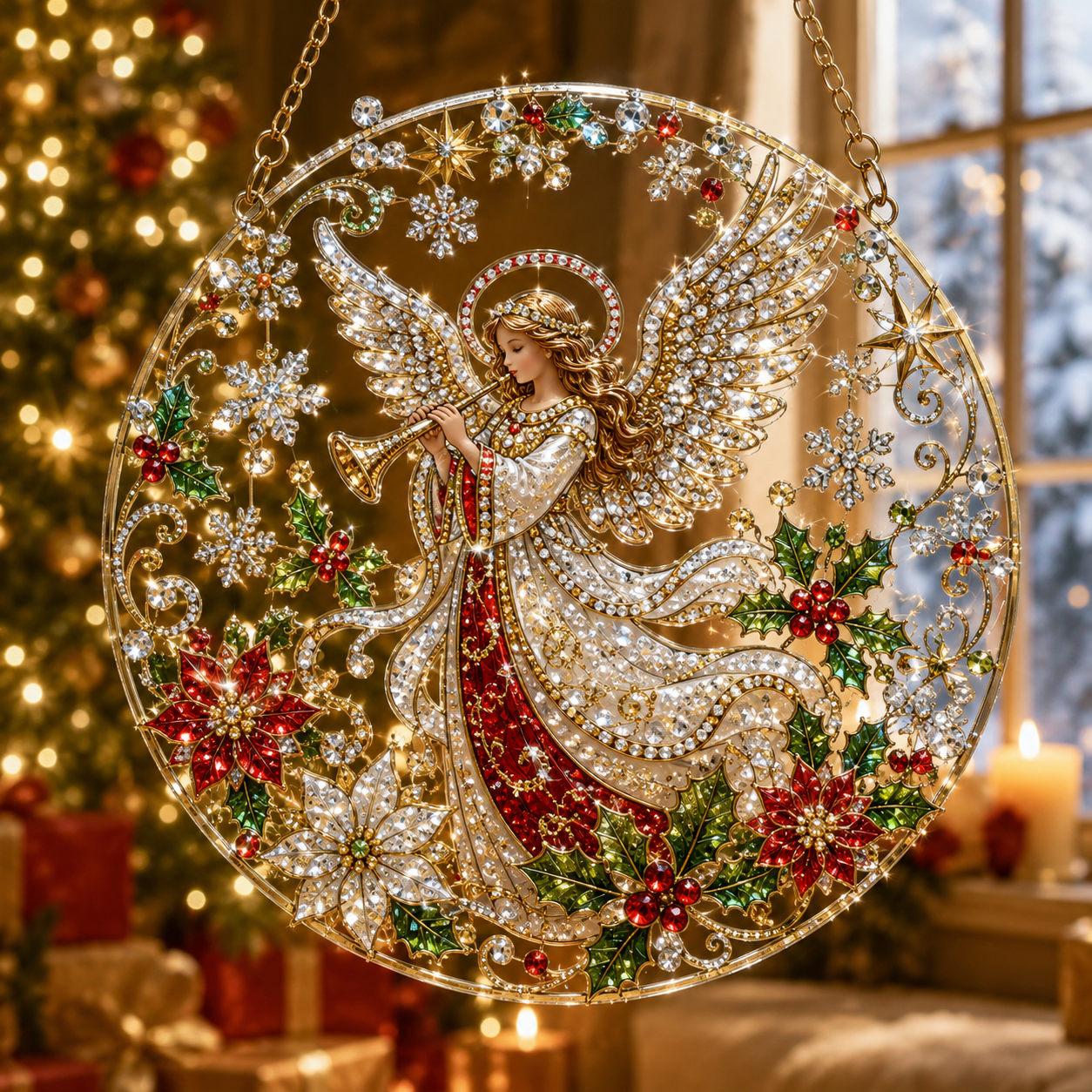 🔥Limited time 70% OFF - 🎅✨Christmas Suncatcher Diamond Art Hanging Ornament Kit – Sparkling DIY Window Ornament