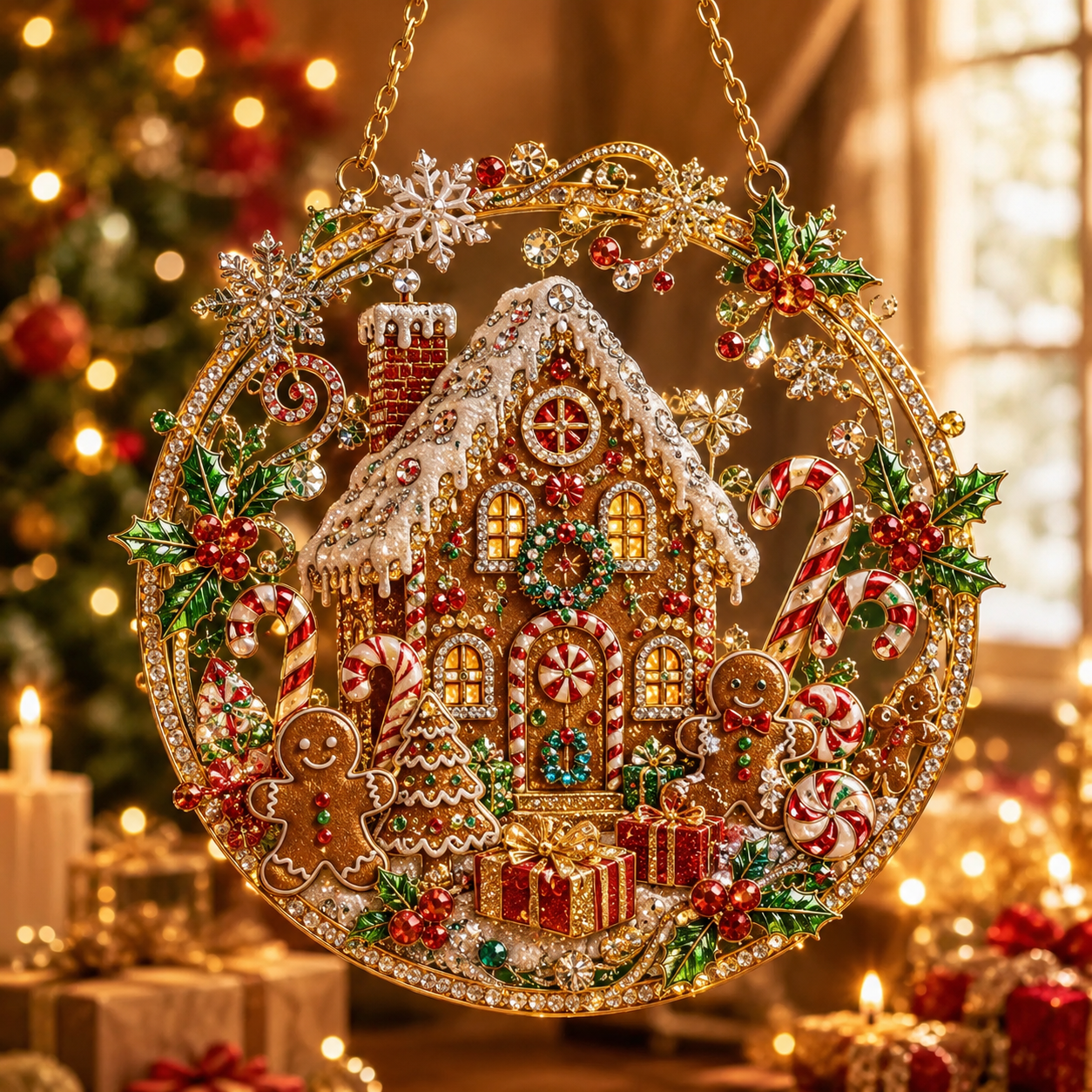 🔥Limited time 70% OFF - 🎅✨Christmas Suncatcher Diamond Art Hanging Ornament Kit – Sparkling DIY Window Ornament