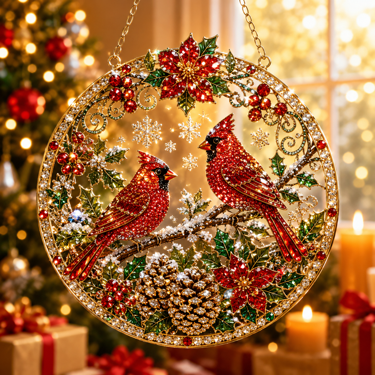 🔥Limited time 70% OFF - 🎅✨Christmas Suncatcher Diamond Art Hanging Ornament Kit – Sparkling DIY Window Ornament