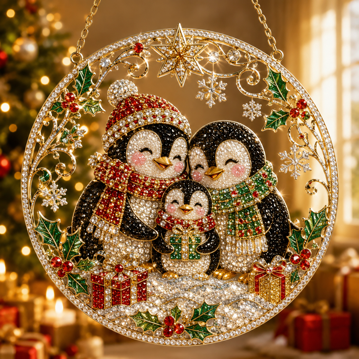 🔥Limited time 70% OFF - 🎅✨Christmas Suncatcher Diamond Art Hanging Ornament Kit – Sparkling DIY Window Ornament