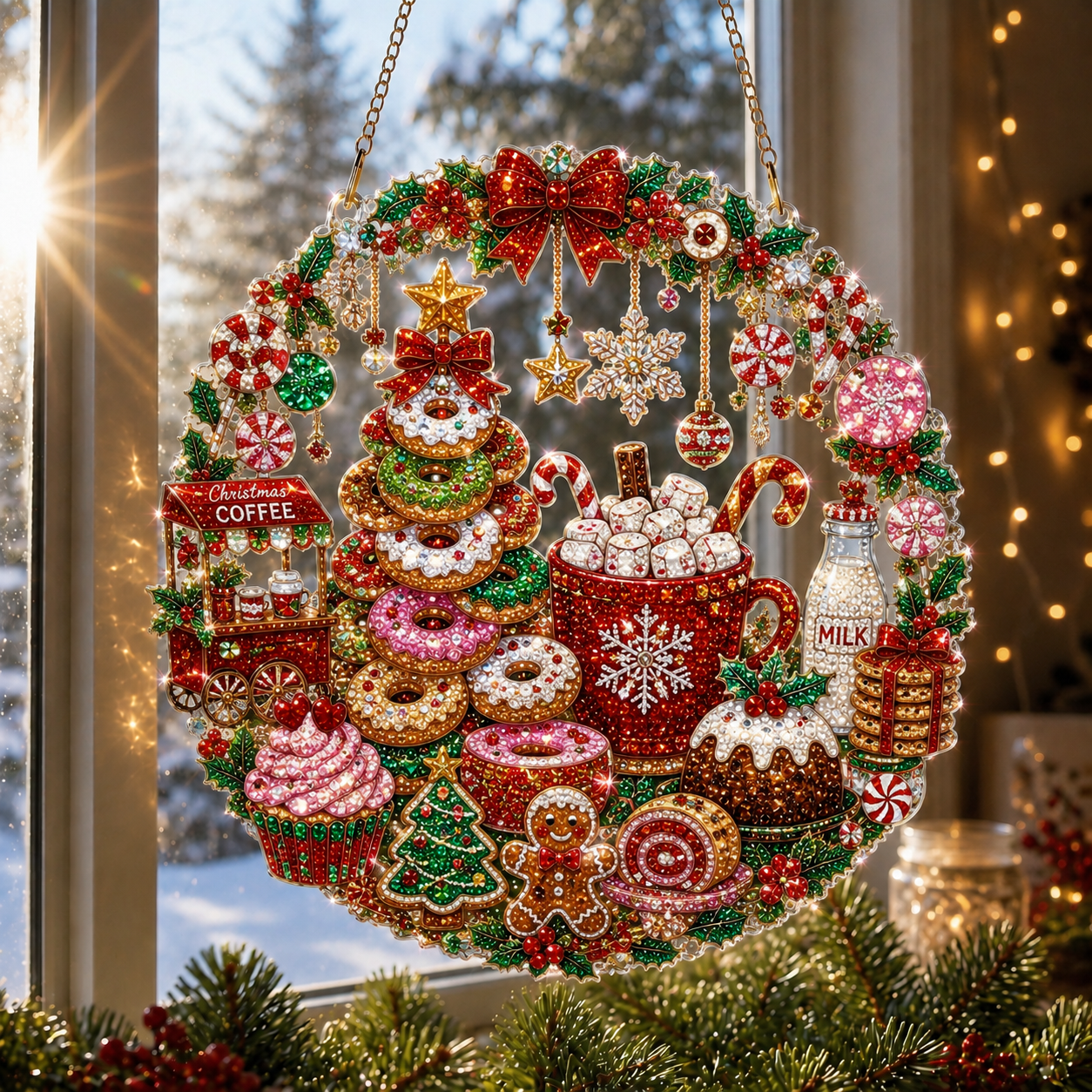 🎅70% Off on the Last Day of the Off-Season Sale🎄- Christmas Diamond Art Suncatcher Kit