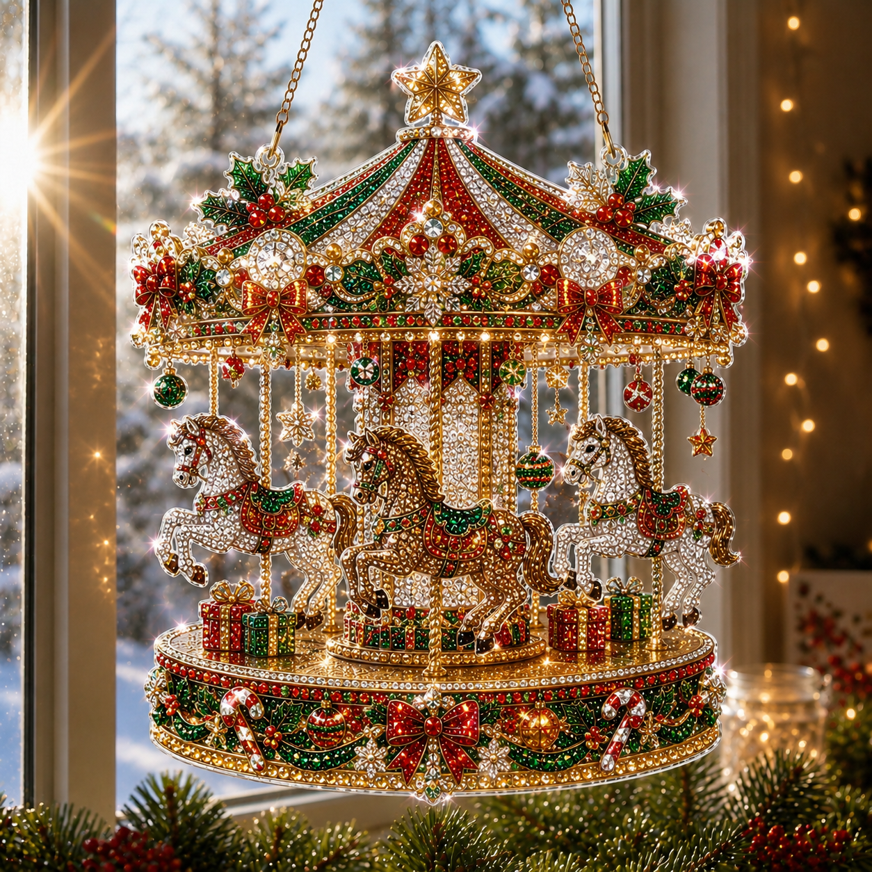 🎅70% Off on the Last Day of the Off-Season Sale🎄- Christmas Diamond Art Suncatcher Kit