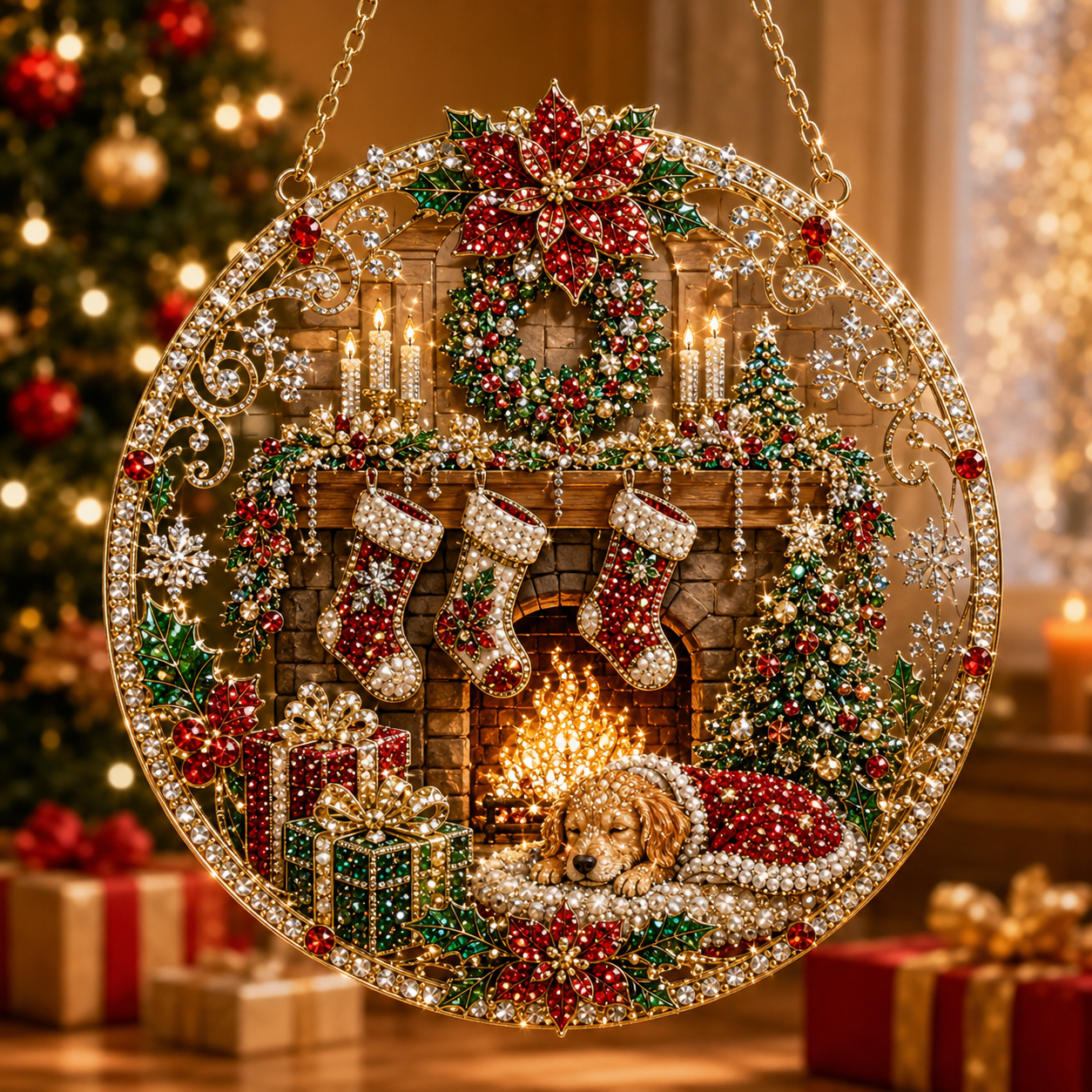 🔥Limited time 70% OFF - 🎅✨Christmas Suncatcher Diamond Art Hanging Ornament Kit – Sparkling DIY Window Ornament