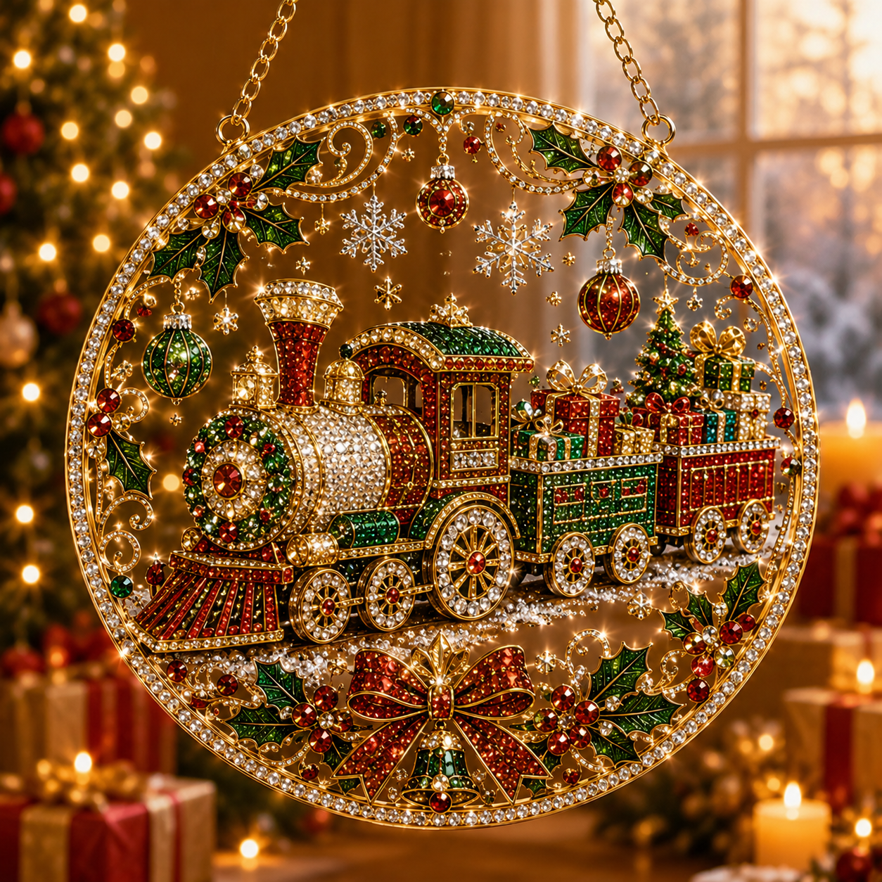 🔥Limited time 70% OFF - 🎅✨Christmas Suncatcher Diamond Art Hanging Ornament Kit – Sparkling DIY Window Ornament