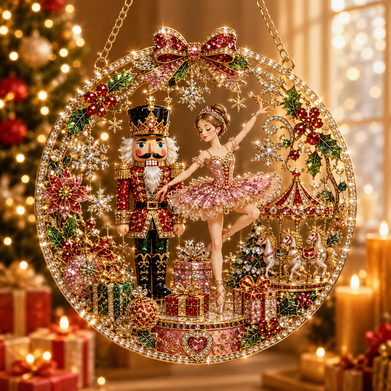 🔥Limited time 70% OFF - 🎅✨Christmas Suncatcher Diamond Art Hanging Ornament Kit – Sparkling DIY Window Ornament