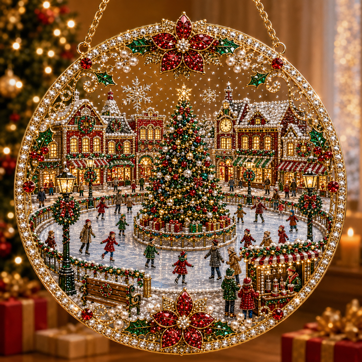🔥Limited time 70% OFF - 🎅✨Christmas Suncatcher Diamond Art Hanging Ornament Kit – Sparkling DIY Window Ornament