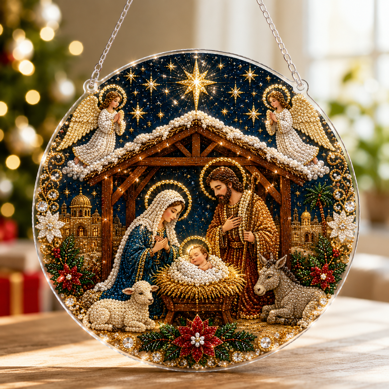 🔥Last Day 49% OFF-🎄Christmas Diamond Art Hanging Ornament Kit