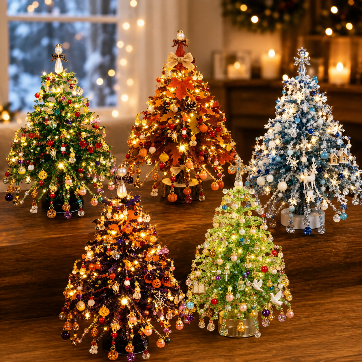 🔥Limited time 70% OFF -🎄✨ DIY Beaded Christmas Tree Kit – 🎅Create Your Own Sparkling Holiday Decoration